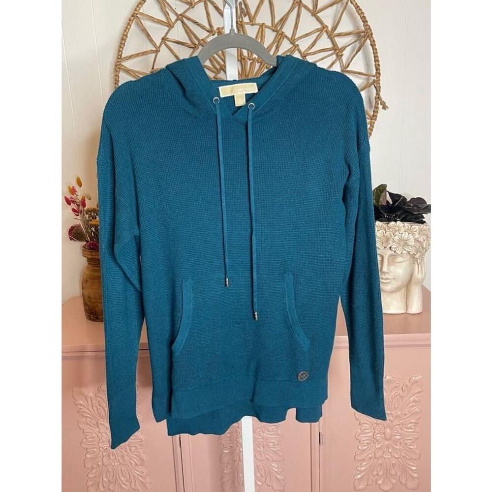 Women’s Teal Michael Kors hooded‎ sweater/sweatshirt Size Small
